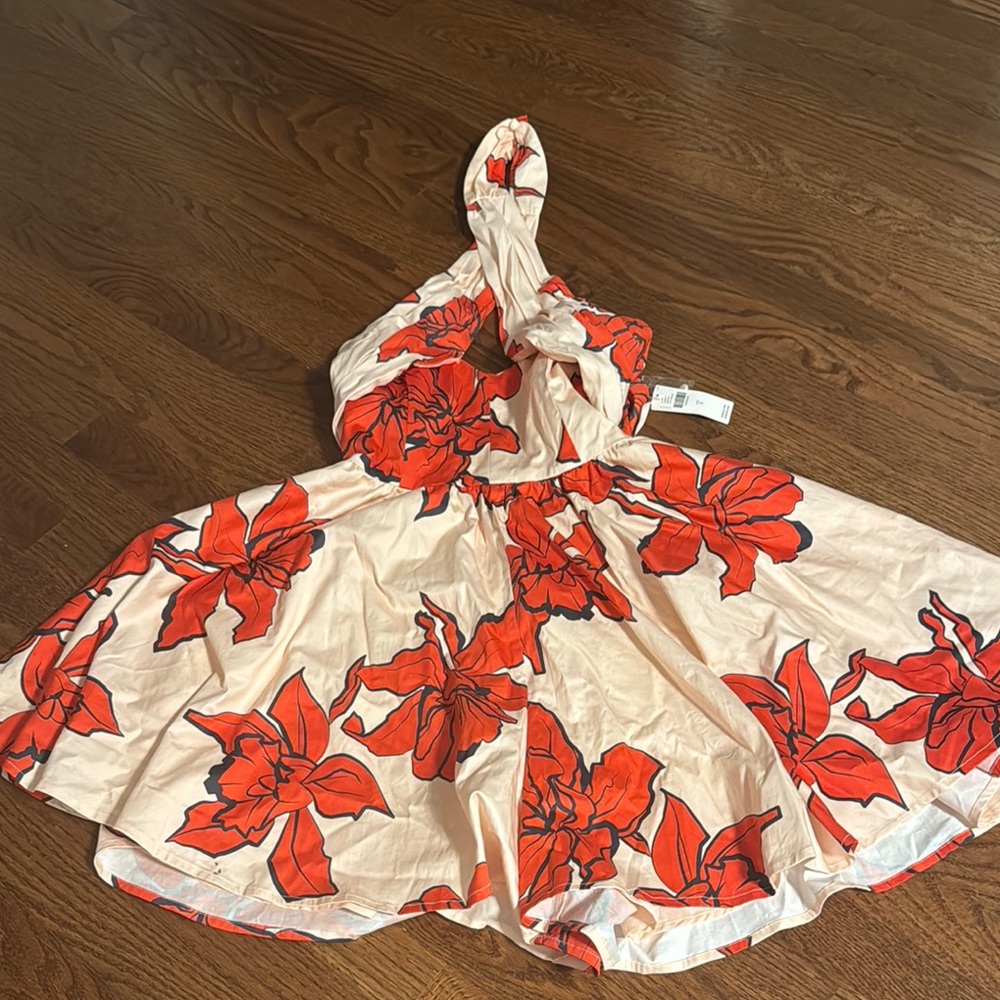 Floral Halter Romper with Red Flowers